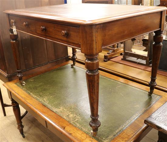 A Victorian mahogany writing table W.115cm